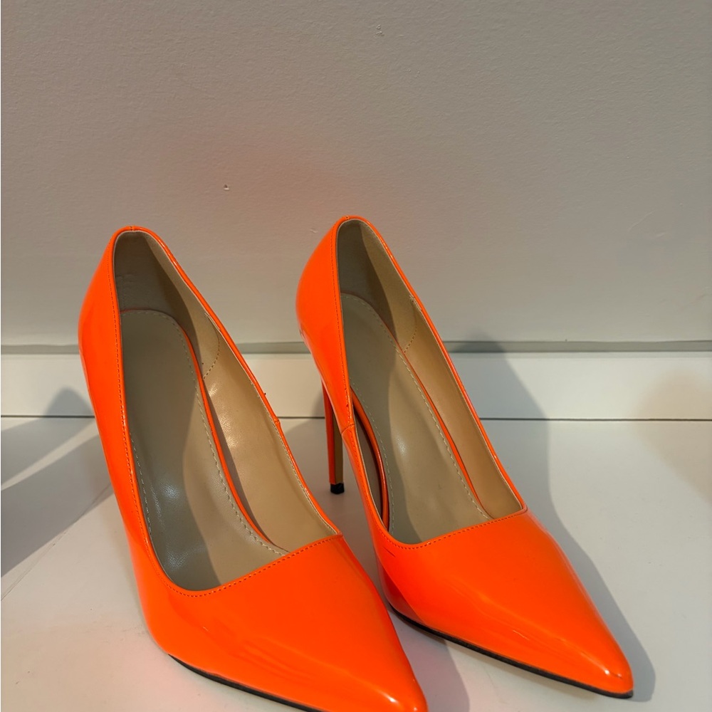 Source Unknown Bright Orange Pumps - image 2